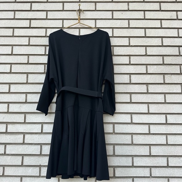 NWT Viktor & Rolf Black Little Black Dress Belted Fit Flare Pockets Italy 42 - Picture 6 of 13